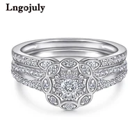 fine jewelry 925 sterling silver womens ring flower cz rings for women bride anniversary wedding party silver 925 jewelry gifts