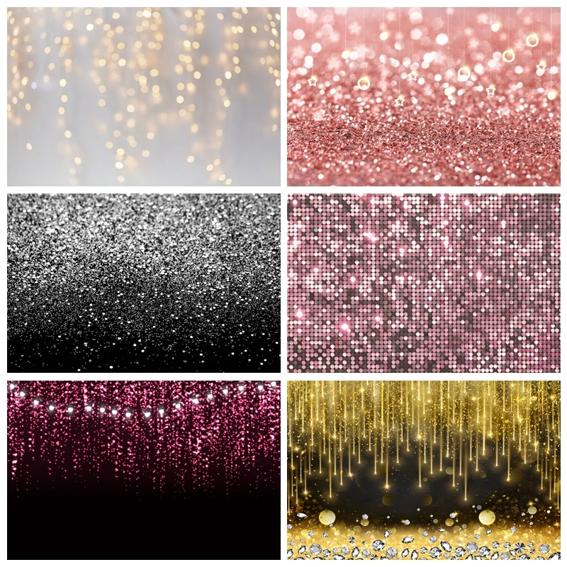 красочный блеск фотографии бакропы свет Bokeh день рождения Баннер фотографические украшения фоны для фото студии