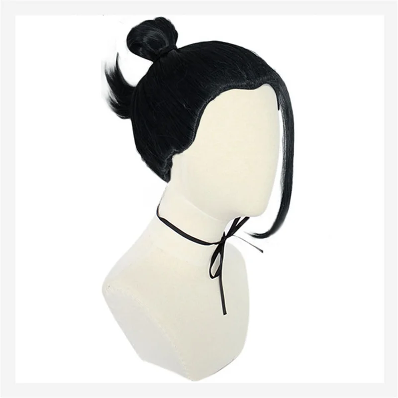 Парик для косплея из аниме Suguru Geto Kenjaku парик черных синтетических искусственных