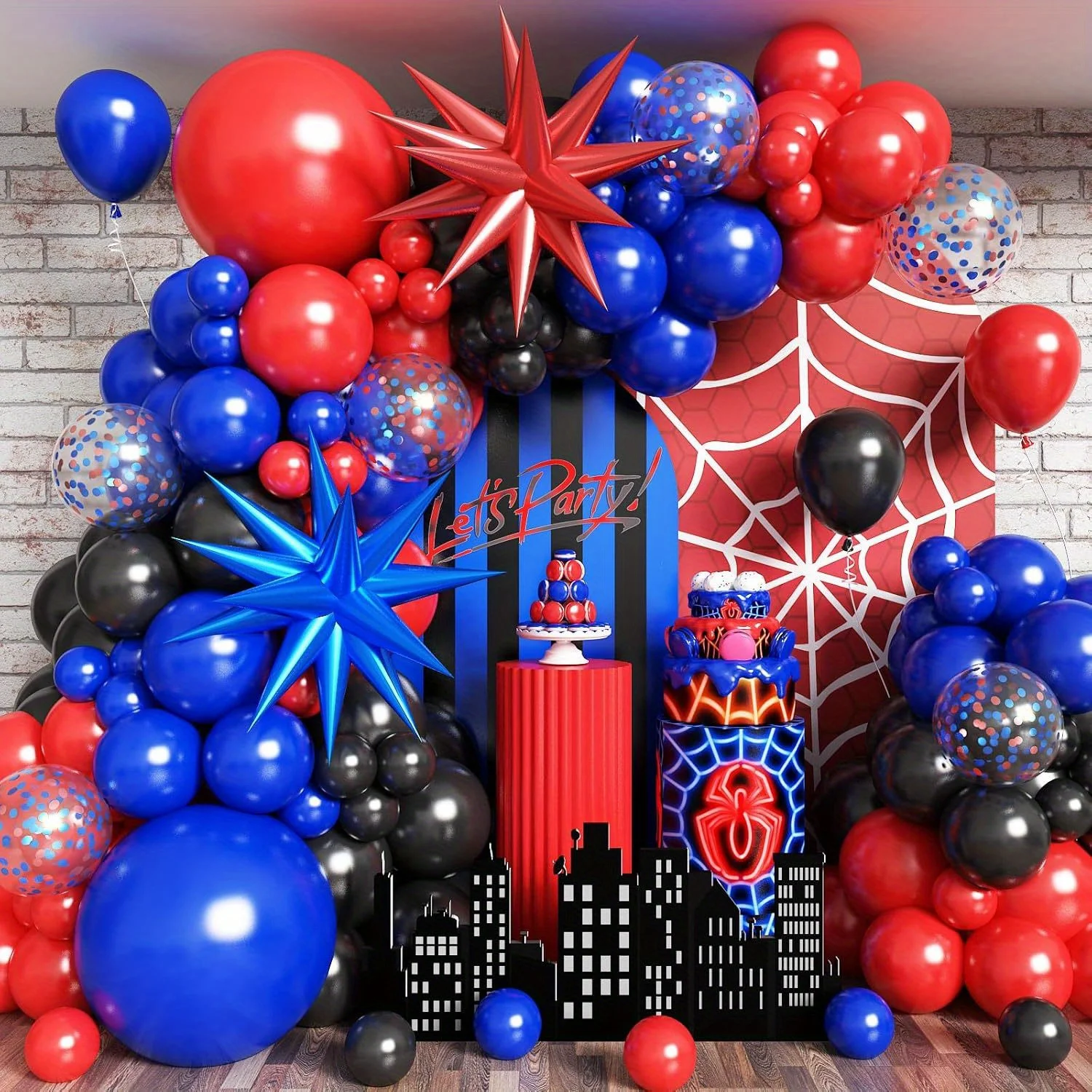 

Набор шаров для арки (черные, красные, синие)