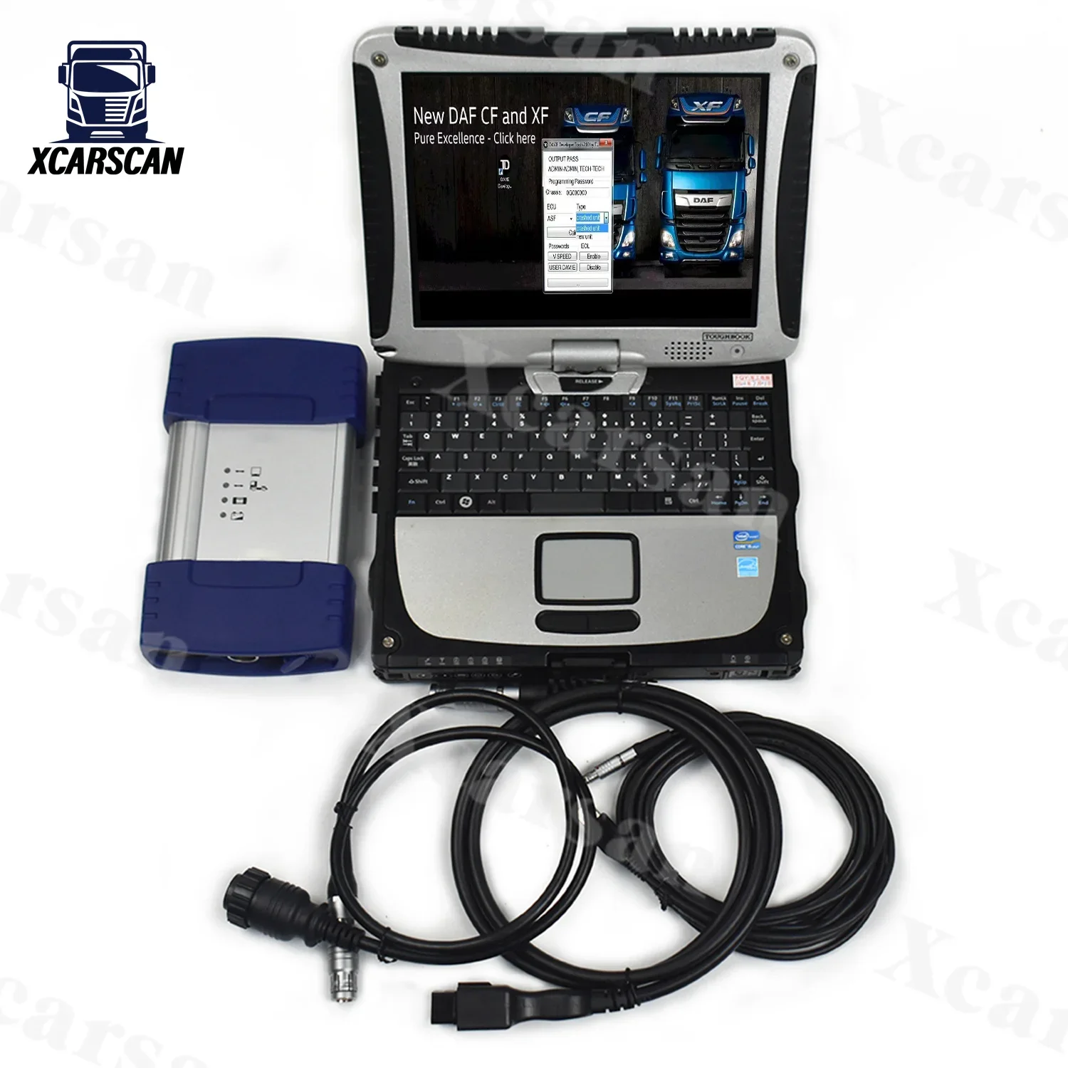 Ноутбук CF19 для Davie 5.6.1 DAF диагностический инструмент VCI-560 MUX сверхмощный сканер