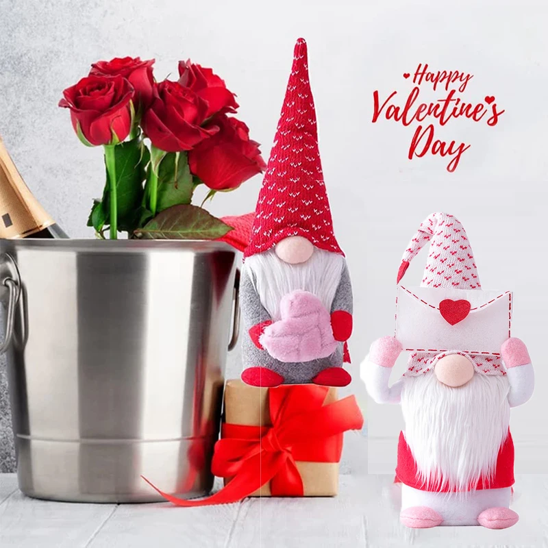 

Valentine's Day Faceless Doll Ornament Nordic Gnome Old Man Doll Valentines Day for Home Decoration Valentines Day Gifts Toys.