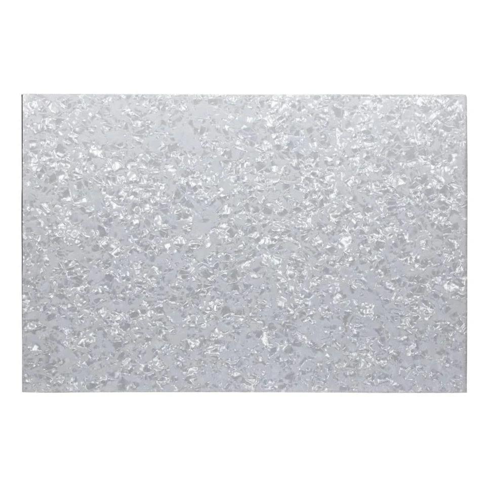 

3Ply PVC with Guitar Pickguard Material Sheet DIY Untrimmed 16.9X11.4X0.09 In Pearl White
