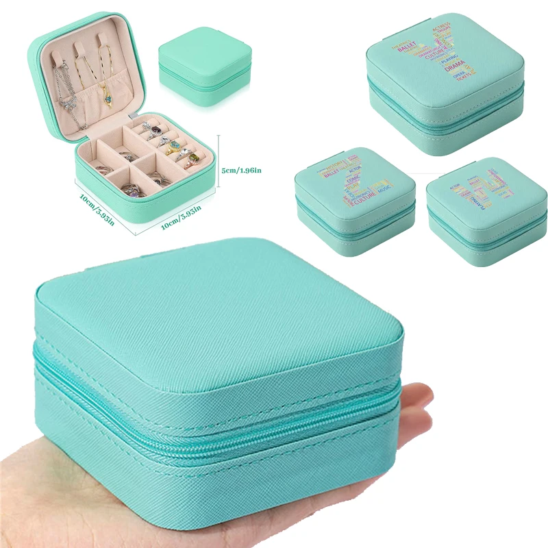 

Convenient Fashion Jewel Case Storage Box Home Travel Earrings Ring Necklace Organizer Casket Storage Jewellery Box Text Letter