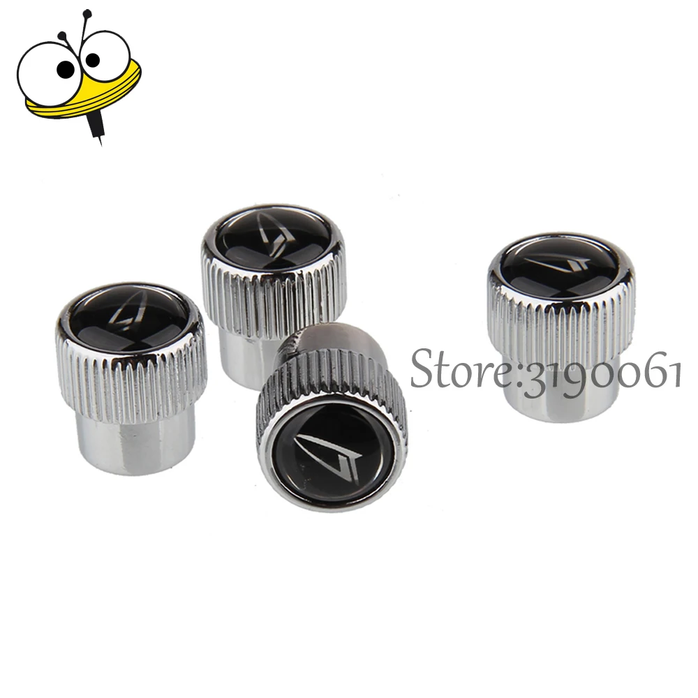 

4 шт./компл. автомобильные аксессуары, колпачки для стержней клапанов шин, автомобильные Металлические колпачки для логотипа Daihatsu, для DARIO ...