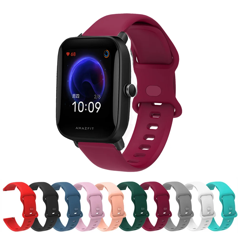 

Ремешок силиконовый для смарт-часов Xiaomi Huami Amazfit Bip U Pro, спортивный браслет для Amazfit Bip S Lite/Bip/GTS 2 2E, 20 мм