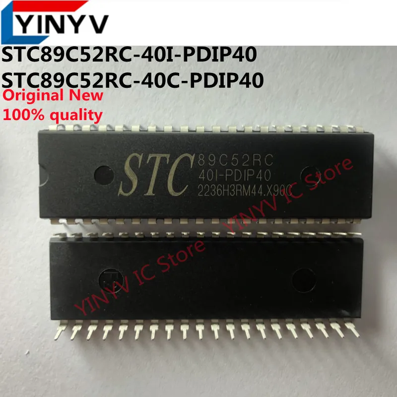 

5pcs STC89C52RC-40I-PDIP40 STC89C52RC-40C-PDIP40 STC89C52RC 89C52RC Microcontroller chip Original New 100% quality