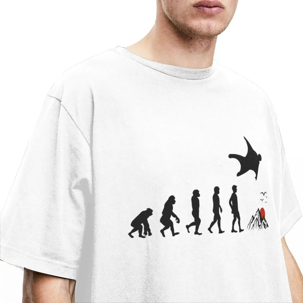 Футболка для мужчин и женщин хлопковая рубашка с графическим принтом летающая