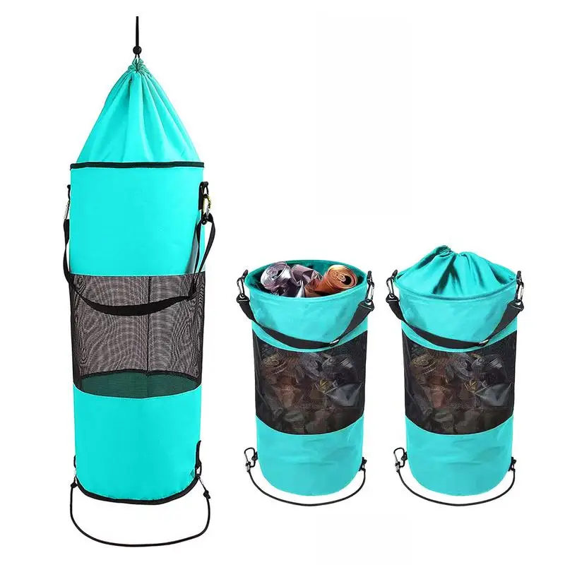 

Boat Garbage Bags Durable Mesh Ship Garbage Storage Bags Tough Durable Collapsible Mesh Trash Can For Boat Kayaking
