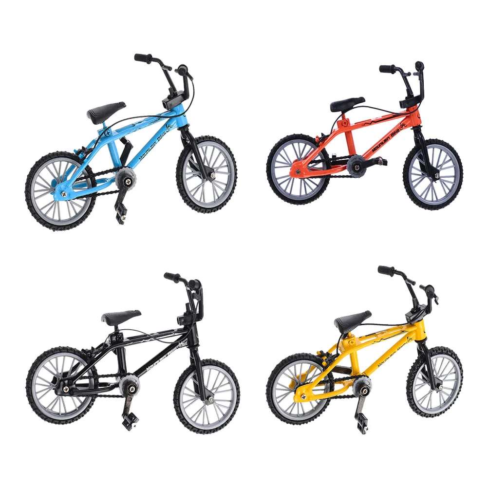 

4 Pcs Birthday Present Finger Cycling Toddler Mini Toys Dollhouse Bike Accessories Plastic Sports