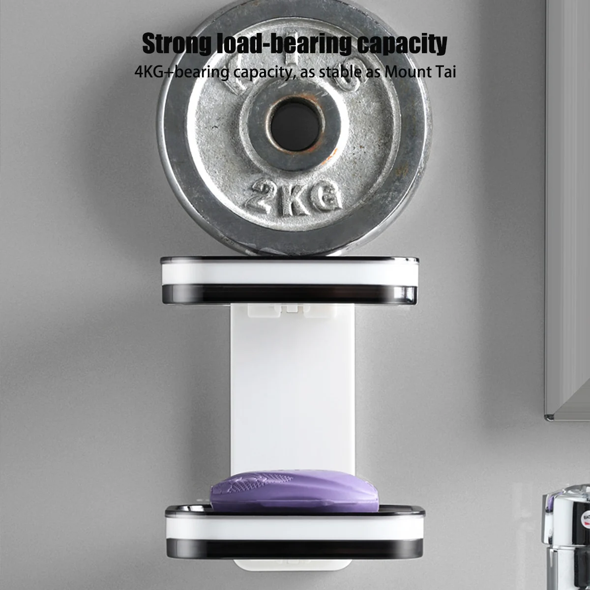 Настенная двухслойная мыльница держатель для слива ящика без перфоратора ящик