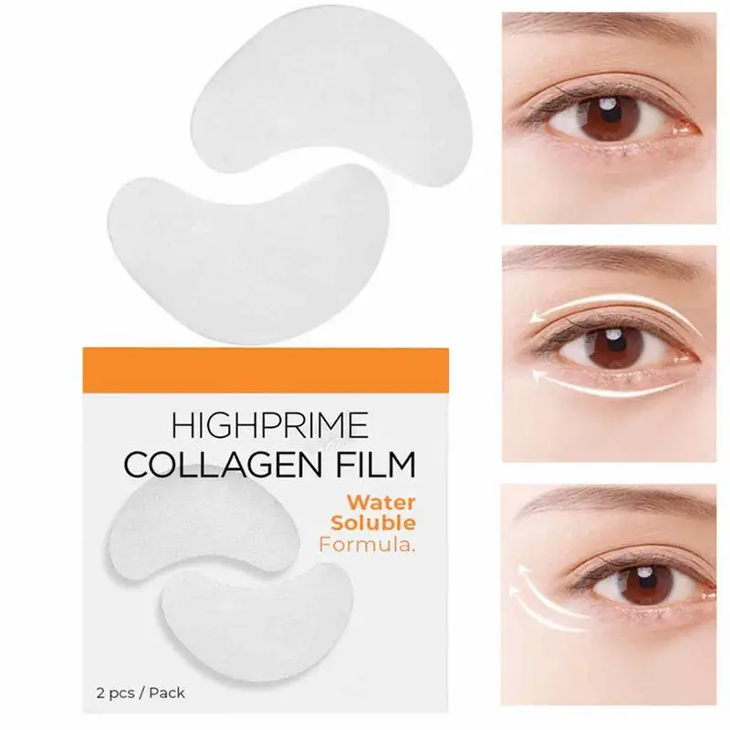

2 Pcs Water Soluble Eye Films Crystal Collagen Gel Eye Patches Moisturizing Remove Wrinkles Dark Circles Eye Skin Care TSLM1