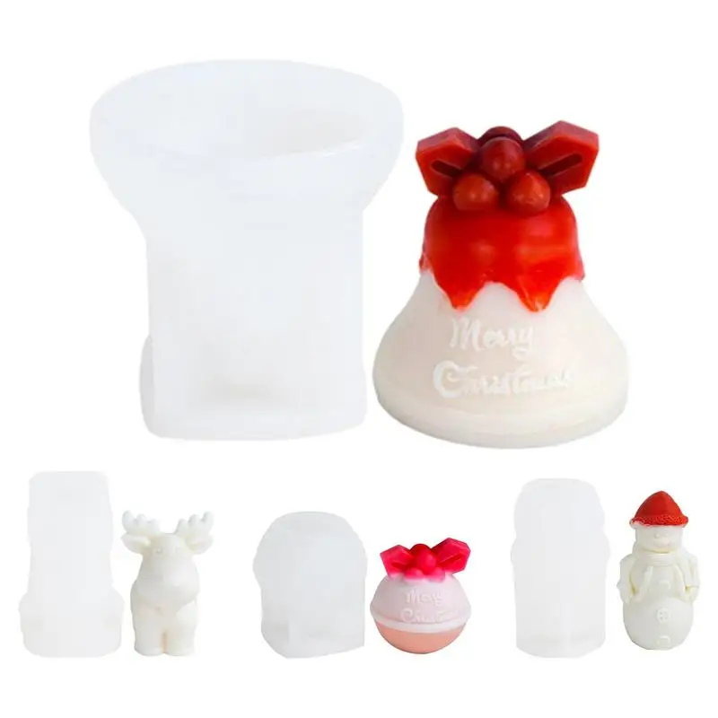 

Christmas Candle Mold multipurpose soap making mold portable chocolate mold reusable silicone mold for home Christmas decor