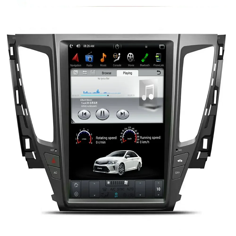 Автомобильный радиоприемник 15 дюймов с экраном Tesla RK PX6 для Mitsubishi Pajero Sport 2016 2017 2018 -