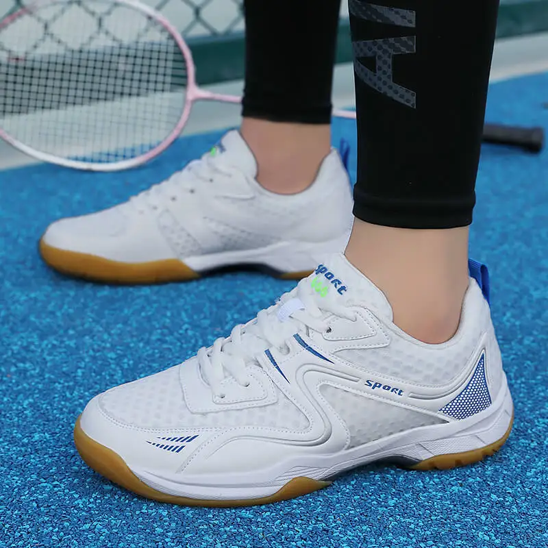 Badminton Women Sports Shoes Men Breathable Fitness Skipping Shoes Competition Non-slip Shock-absorbing Running Tennis Shoes