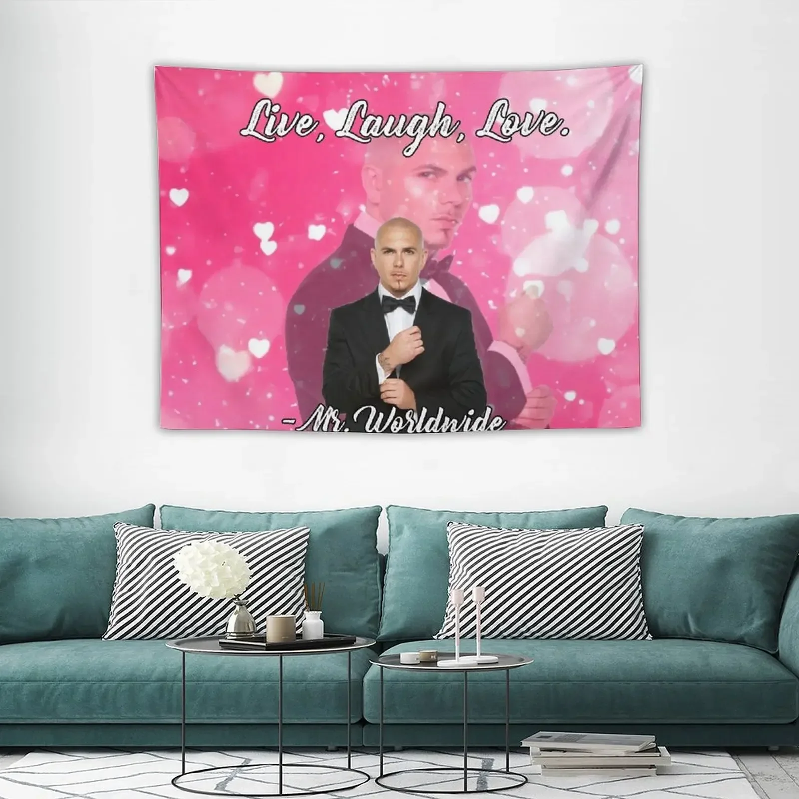 Розовый гобелен с надписью to Live мистер по всему миру корейский Декор для комнаты