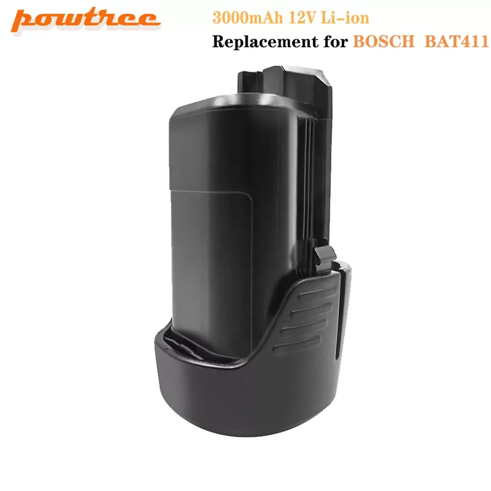 

Powtree BAT411 3000mAh Li-ion Battery For Bosch 12V BAT412A BAT413A D-70745GOP 2607336013 Power Tool Rechargeable Batteries