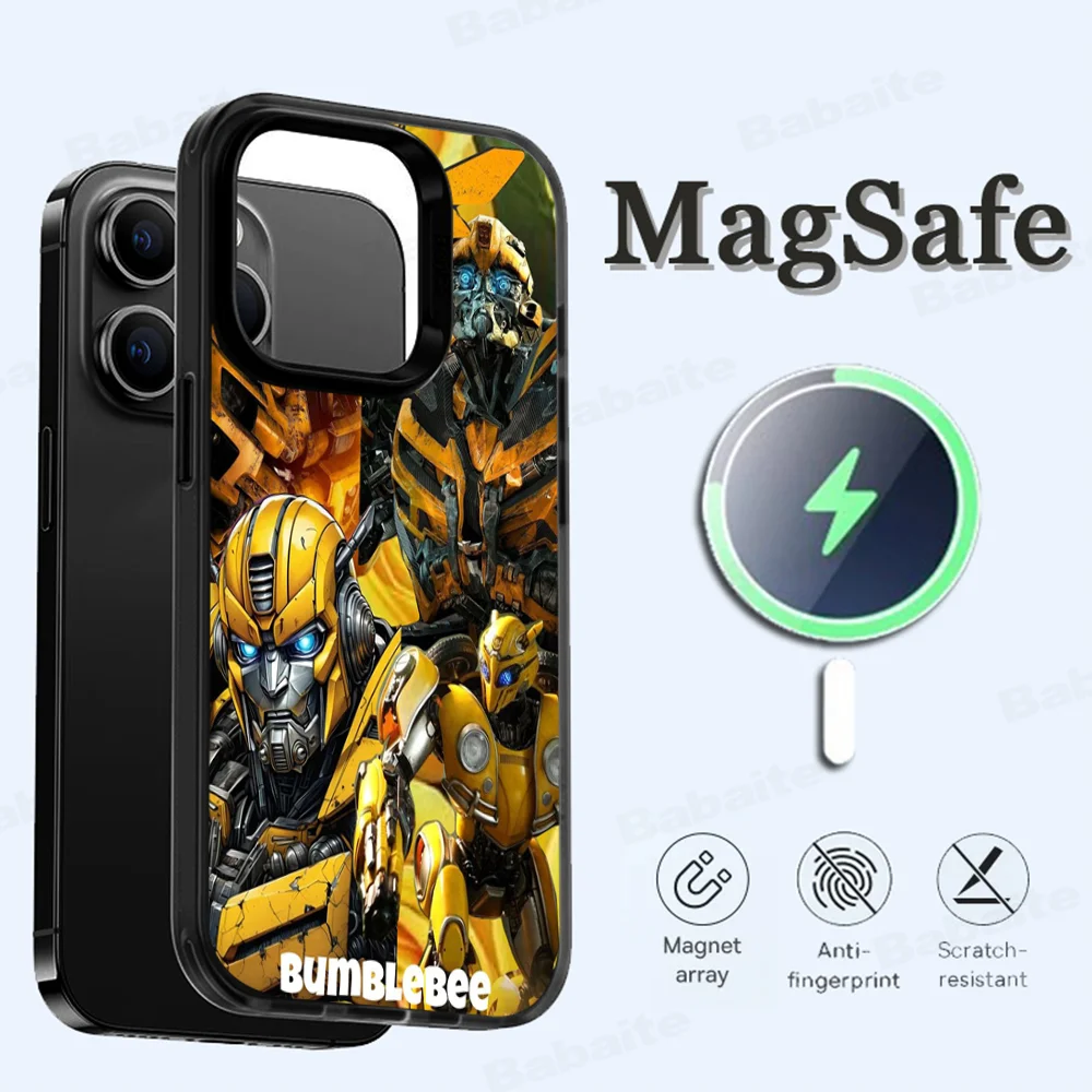 Чехол для телефона T-Transformers B-Bumble Bee магнитный чехол iPhone 16 14 13 12 11 15 Pro Max Plus