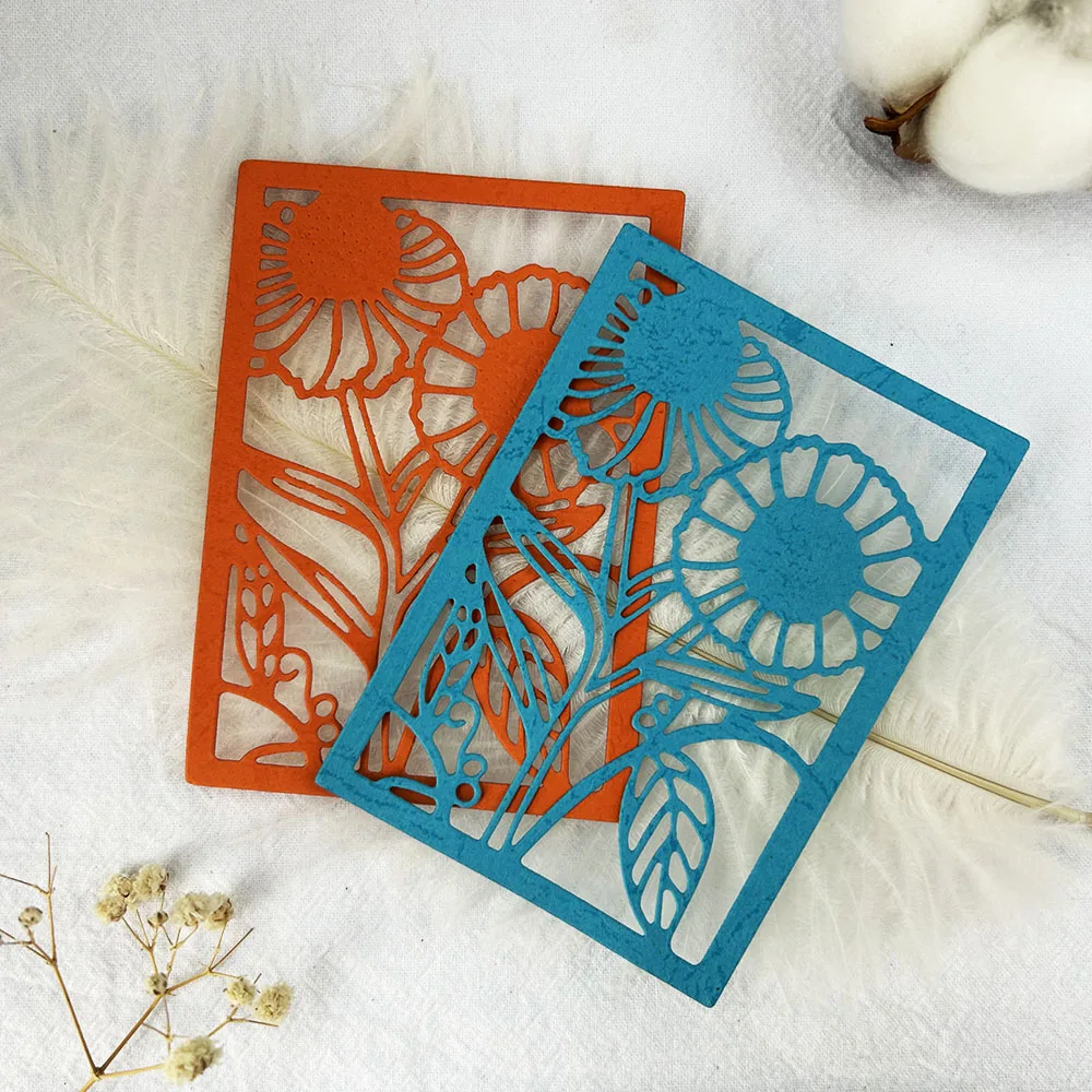 

Sunflower Dies Metal Cutting Die Scrapbooking Fustelle Frame Cut Die Mold Album Card Making Embossing Folder Stencil Paper Craft