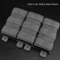 molle fast 5 56 triple mag pouch open top triple magazine pouch rifle magazine holster for ammo tactical bag accessories holder