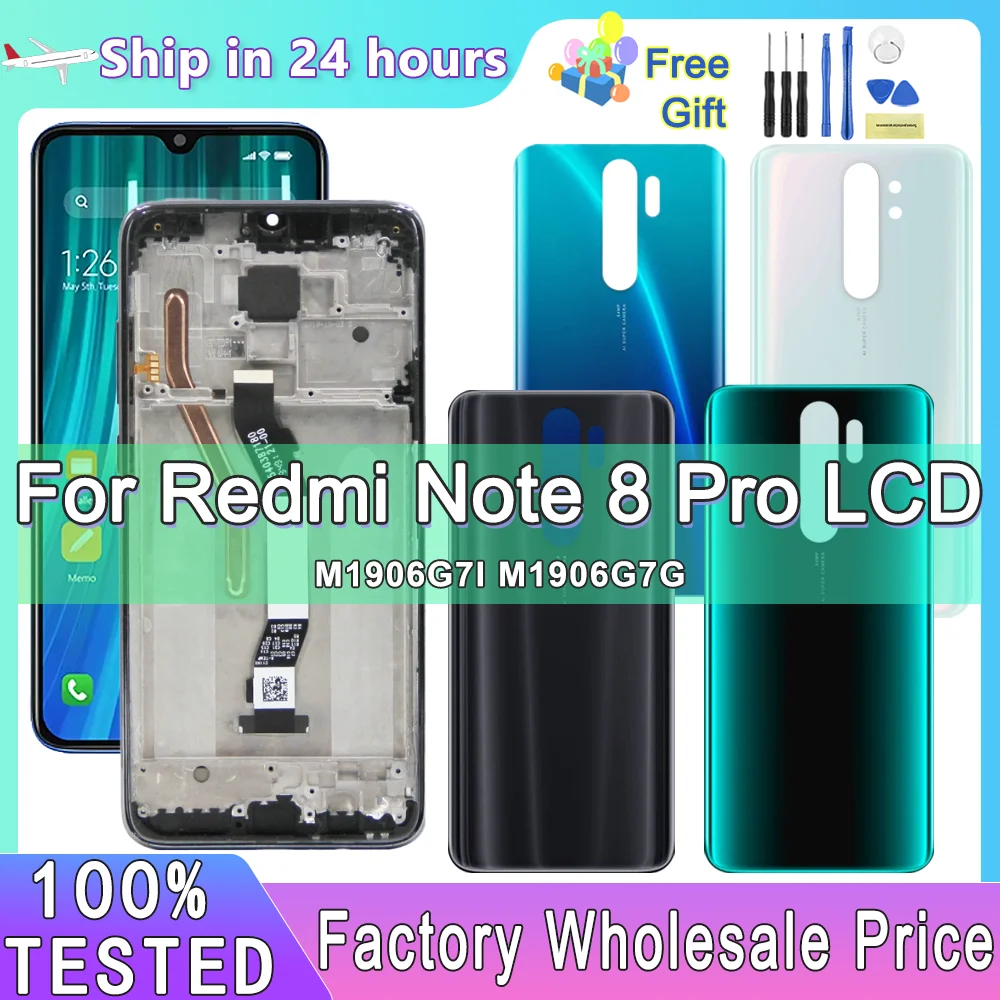 6 53-дюймовый 100% протестированный дисплей для Pantara Xiaomi Redmi Note 8 Pro 2015105 M1906G7I