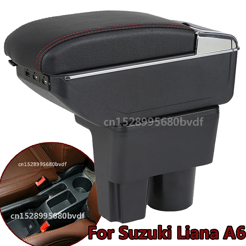 

Leather Car Interior Parts Center Console Armrest Box for Suzuki Liana A6 Armrests with USB Free Shipping