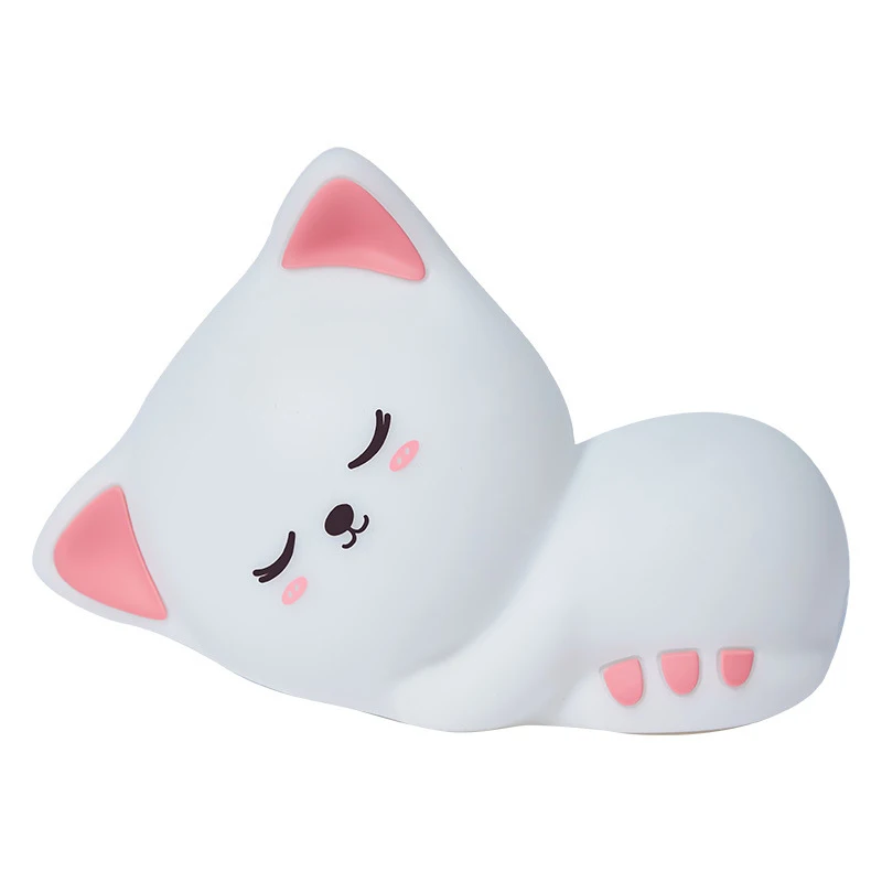 

Kids Night Light Cat Cute Lamp Silicone Baby Night Light with Touching Sensor Night Light Baby Kids Adult Home Accessories