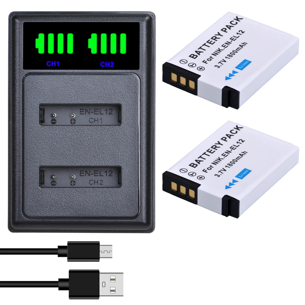 DuraPro EN-EL12 EN EL12 батарея + светодиодный двойное зарядное устройство с портом типа C для Nikon A1000 B600 W300 A900 AW100 AW110 AW120 AW130 S6300 DuraPro EN-EL12 EN EL12 батарея + светодиодный двойное зарядное устройство с портом типа C для Nikon A1000 B600 W300 A900 AW100 AW110 AW120 AW130 S6300