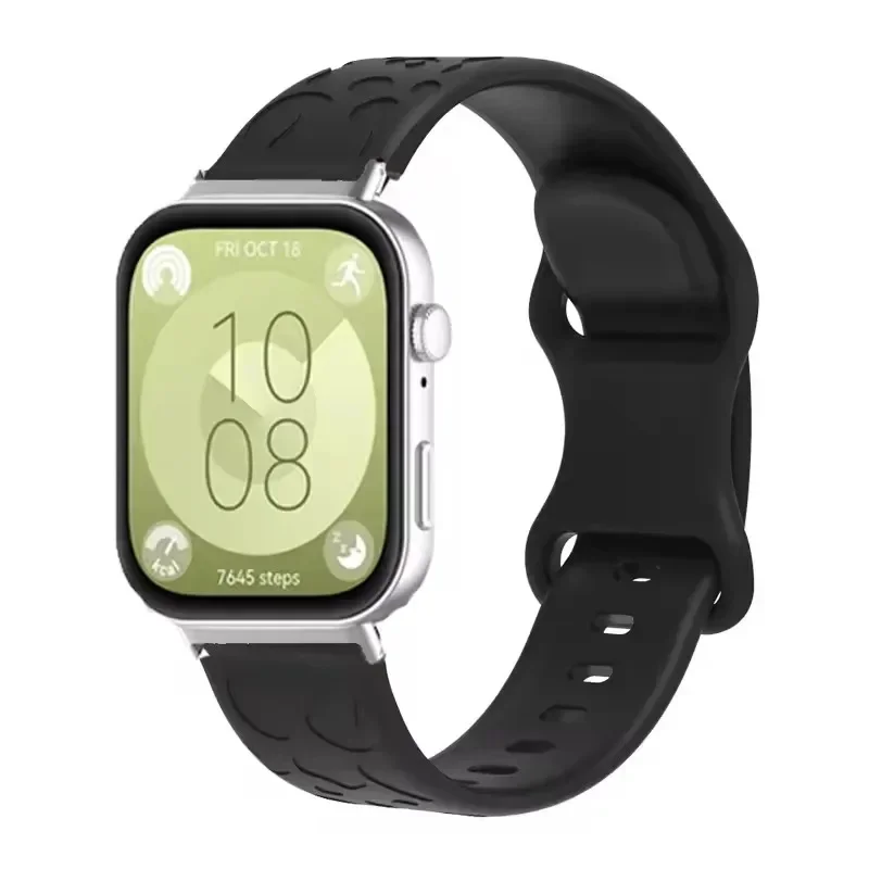 Фото Для часов Huawei Fit 4/3, ремешок с леопардовым принтом для Huawei Fit 4 pro, силиконовый ремешок с гравировкой, сменный ремешок для часов №3