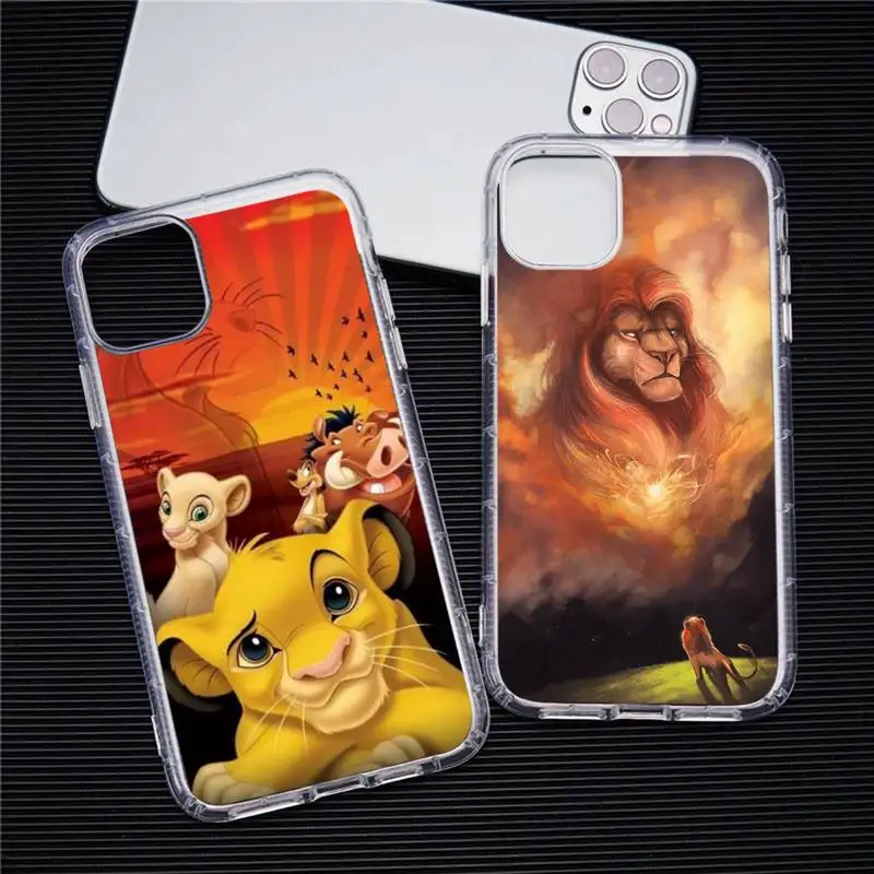 

Simba Lion King Phone Case Transparent For iphone 14 13 12 11 Pro Max Mini XS Max 8 7 Plus X SE 2020 XR cover