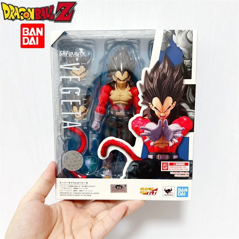 

Оригинальные игрушки Bandai из шагового дракона, Вегета Ssj4 Super Saiyan 4, коллекционные модели игрушек, рождественские подарки для детей