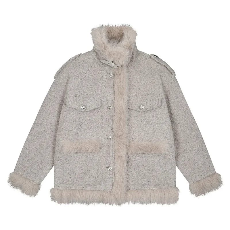 Шерстяная куртка в стиле Greytweed с воротником-стойкой элегантное стеганое