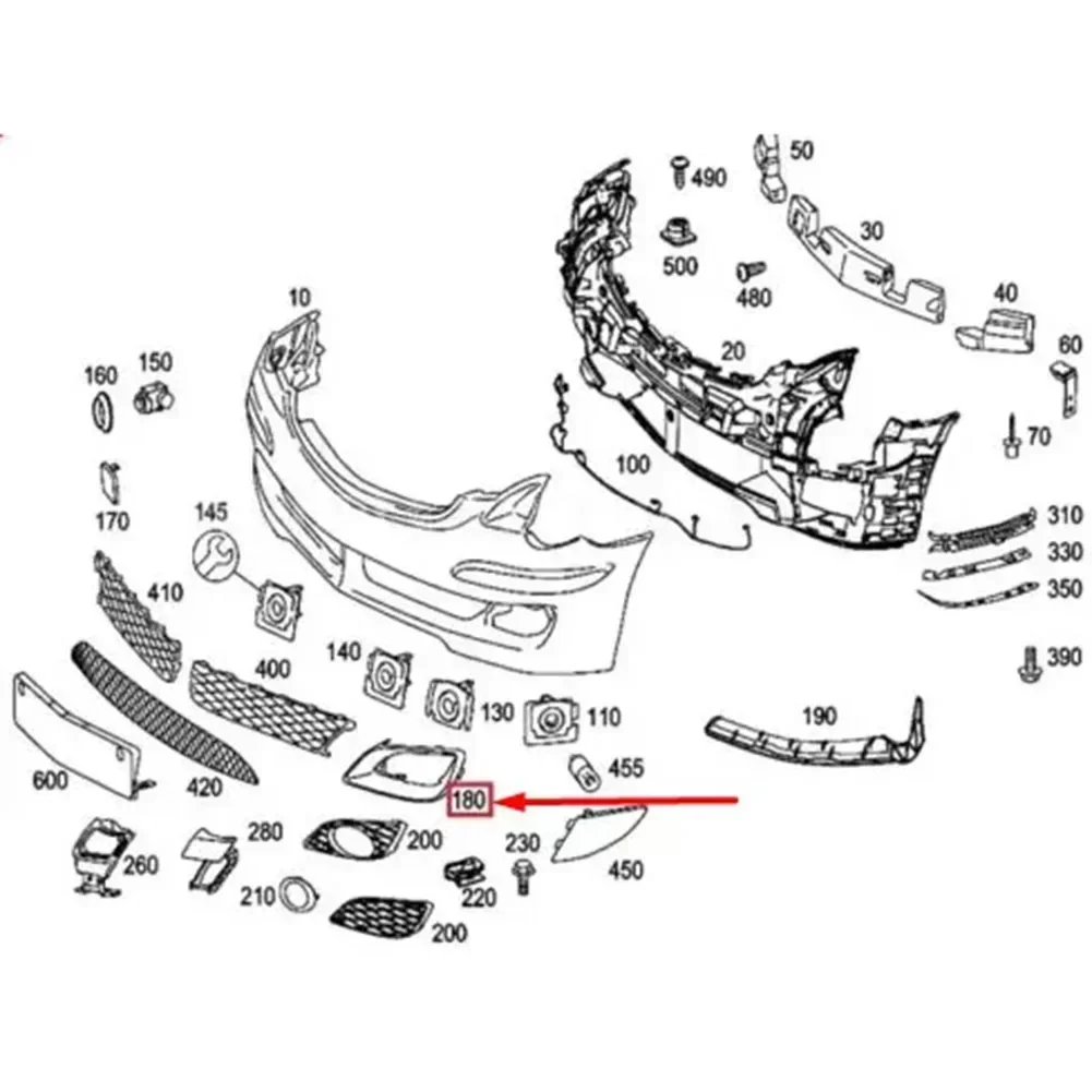 Серебристый OEM A 2518851923 2518852023 Передняя пара противотуманных фар для Mercedes R Class W251