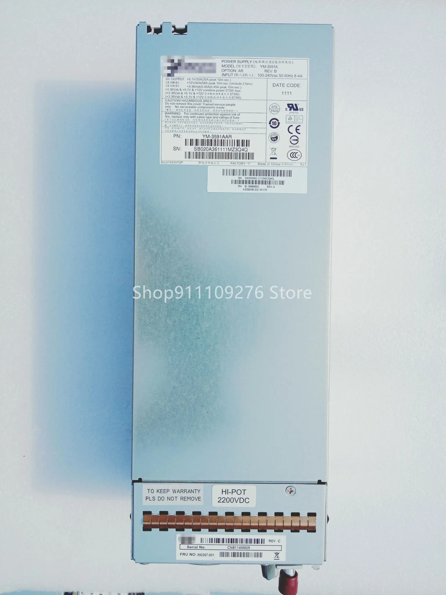 Оригинальный разборный блок питания для HP 592267 -001 YM-3591AAR YM-3591A ДЛЯ ЭМЕРСЕНА 7001540 -J000