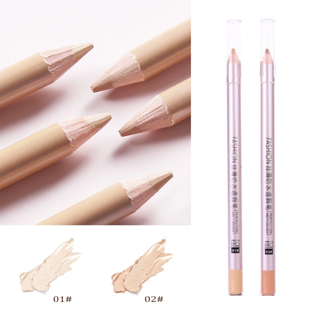 

3D Concealer Pencil Covers Acne Spots Dark Circles Wooden Rod Natural Contour Face Makeup Brighten Pen Covers Cosmetic