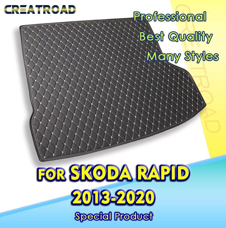 

Car Trunk Mat For SKODA Rapid 2013 2014 2015 2016 2017 2018 2019 2020 Custom Car Accessories Auto Interior Decoration