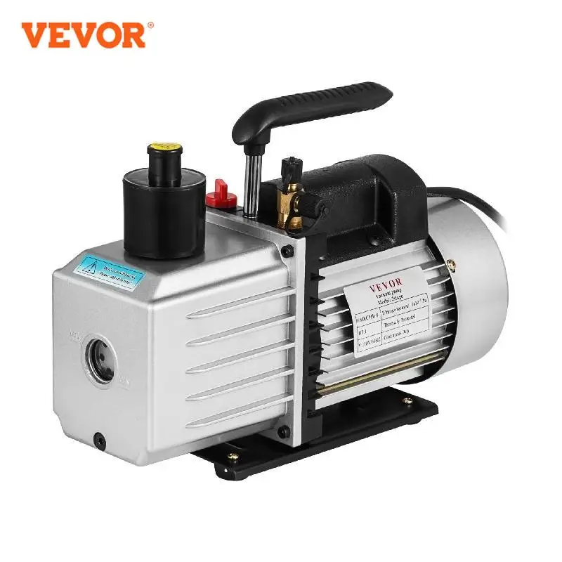 

VEVOR Vacuum Pump 1HP Two Stage HVAC Rotary Vane Degassing Processing Air Conditioning Auto AC Refrigerant Vacuum Pump 2-Stage