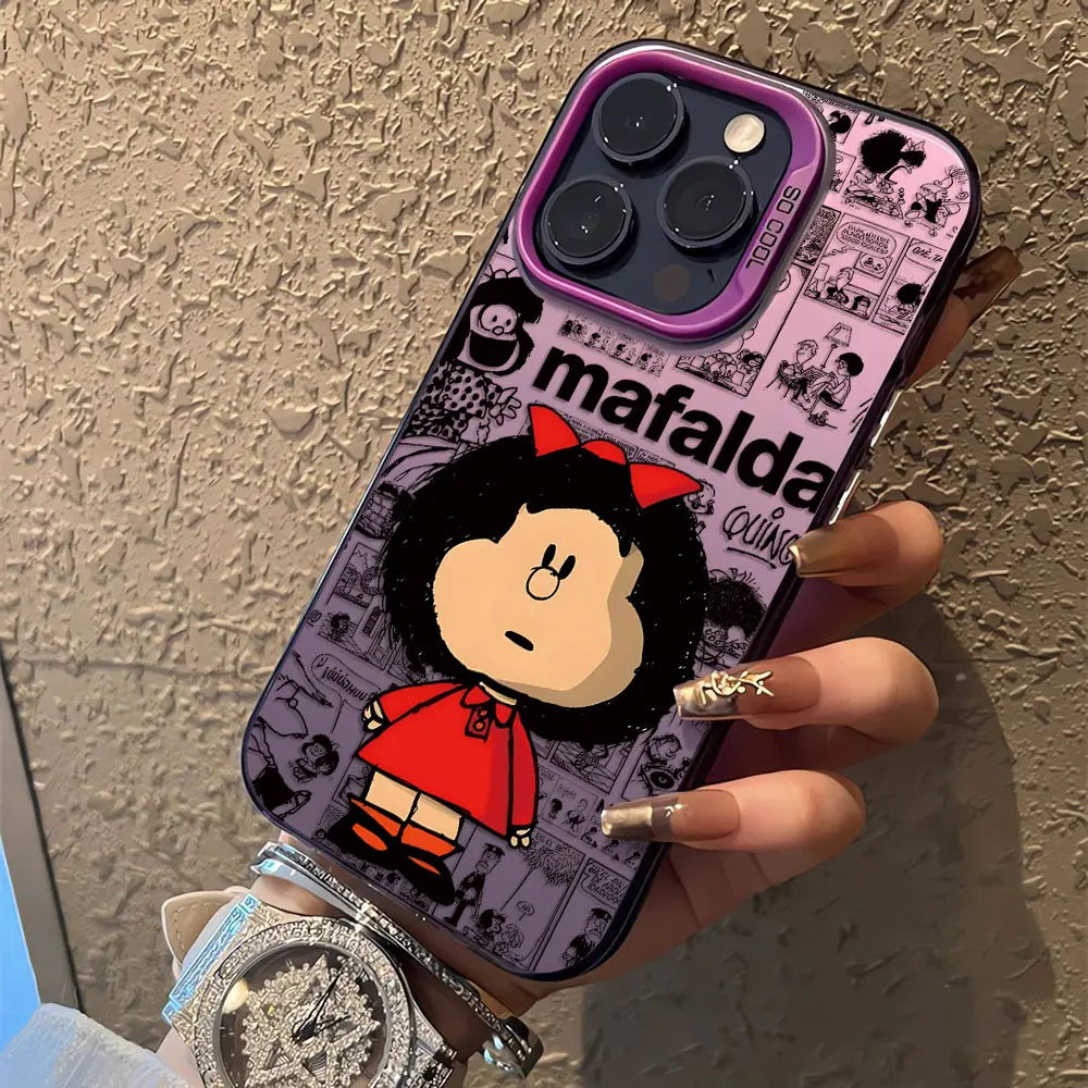 Чехол для телефона Cute Disneys M-Mafaldas Girl Xiaomi Redmi Note 7 8 9 9S 10 11 12 13 14 Pro Plus 4G 5G матовая задняя