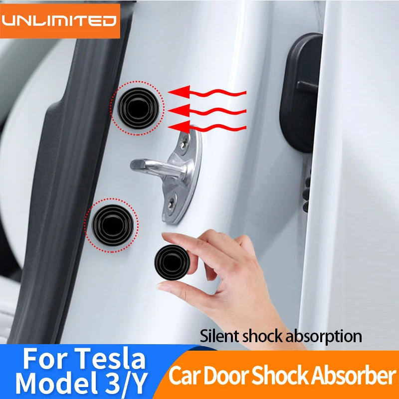 

Амортизаторы для автомобильной двери Tesla Model 3 Y X S, прокладки с защитой от шума, амортизаторы, наклейки для внутренней отделки, аксессуары для украшения