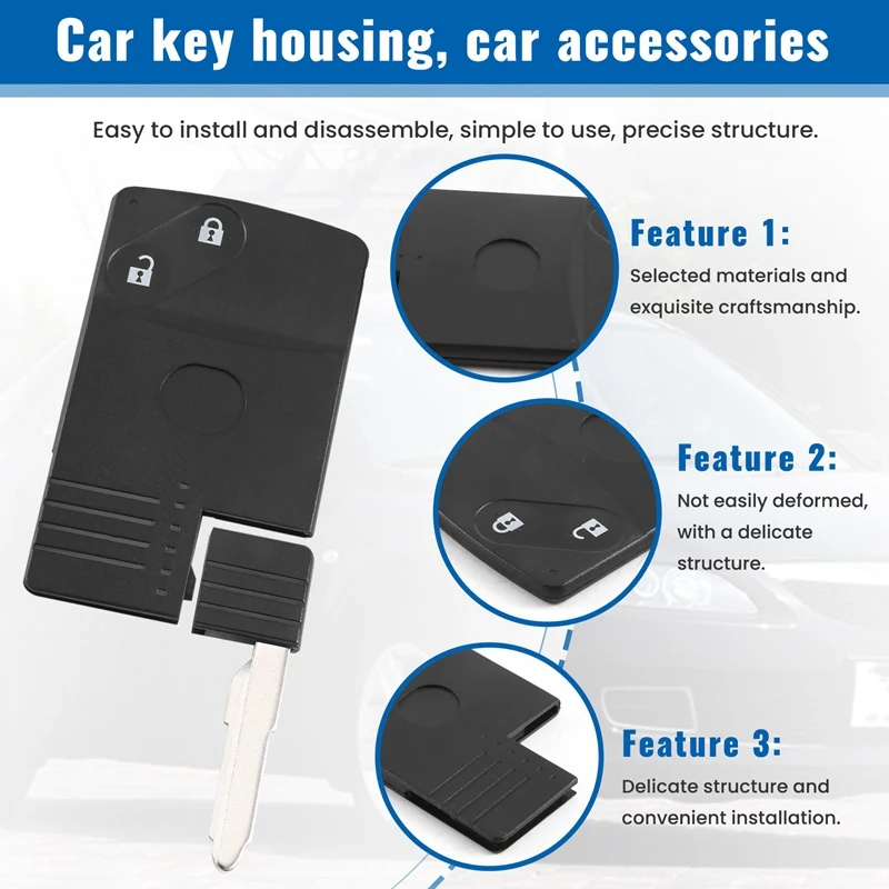 2-кнопочный чехол для смарт-карт с дистанционным управлением Mazda 5 6 CX-7 CX-9 RX8 Miata