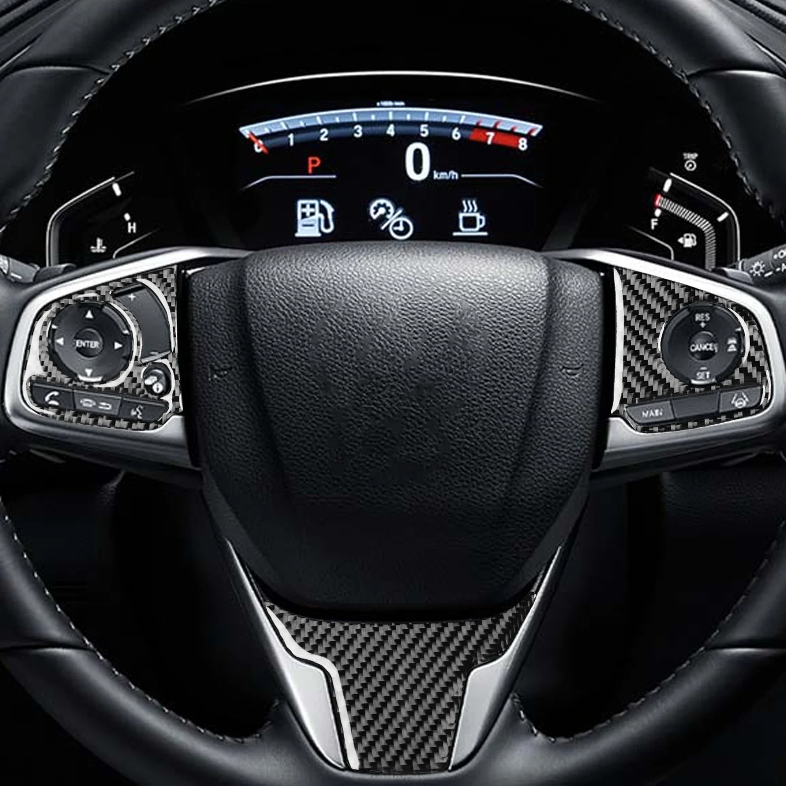 Для Honda CR-V CRV 2017 2018 2019 2020 2021 кнопка водителя колеса из углеродного волокна