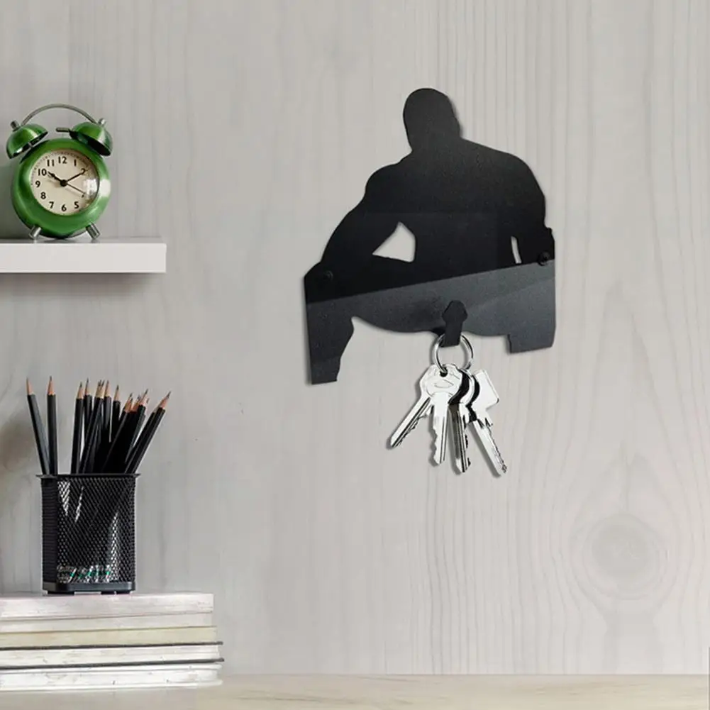 

1 PC Adult Creative Decoration Key Holder Wall Mounted Creative Funny Decoration Rack Adult Hanger Key Key Key Hook Metal J2U6