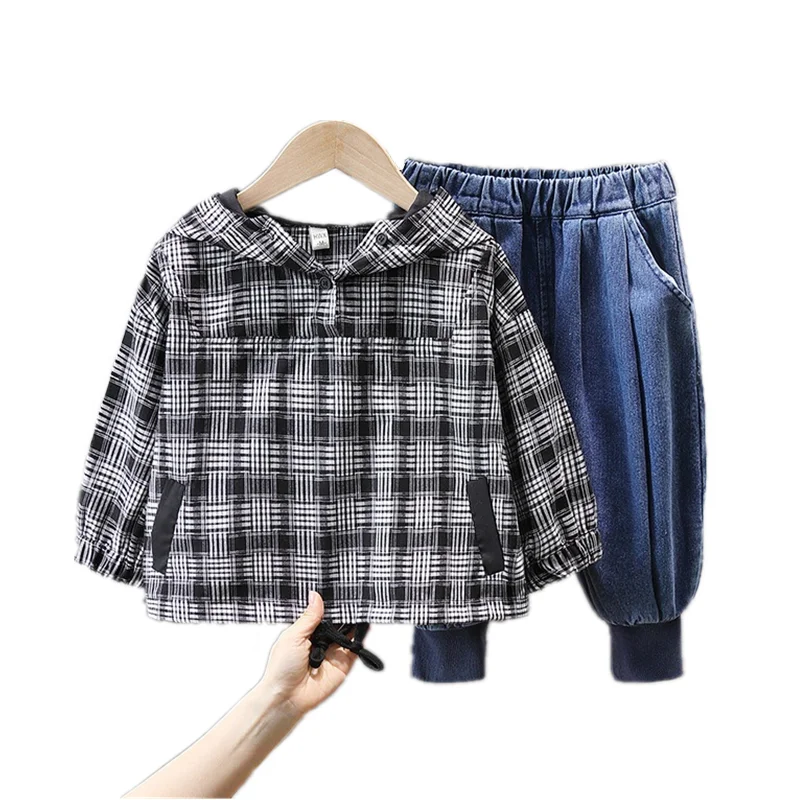 

Spring Autumn Toddler Boys Girls Suit Kids Hoodies+Jeans 2Pcs Outfits Casual Baby Boy Clothes Set 2-11Years Children's Outfit