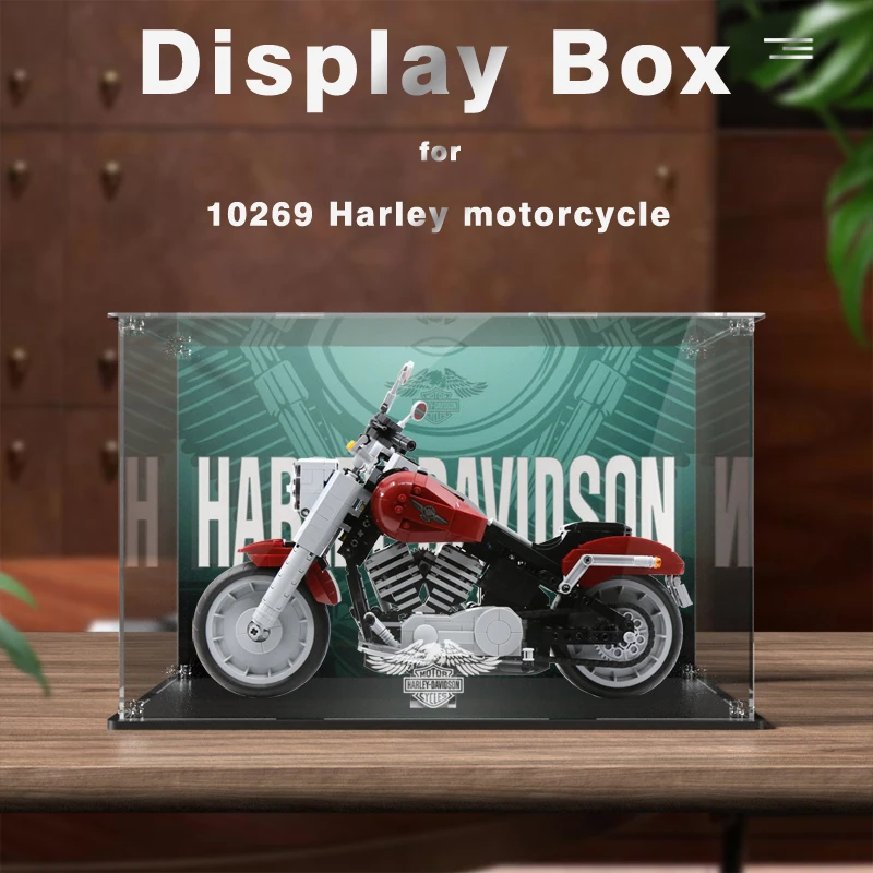

Акриловая витрина для Lego 10269 Harley, мотоциклетный пылезащитный прозрачный чехол (Набор игрушечных кирпичей в комплект не входит)