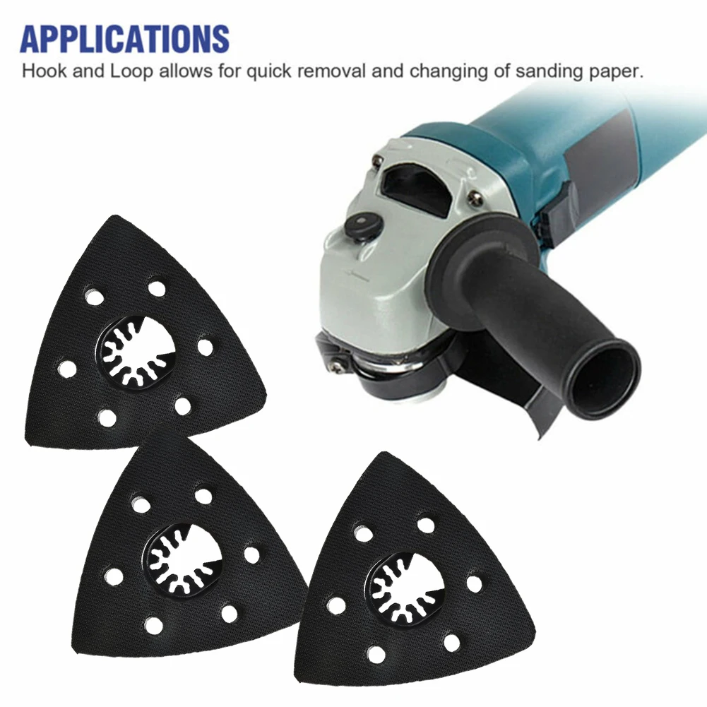 1/3/4Pc 80mm/90mm/93mm Dreieckige Schleif Pad Haken Schleife schleifpapier Quick Release Oszillierende Power Werkzeuge Für Polieren Holz Metall – Detail 6