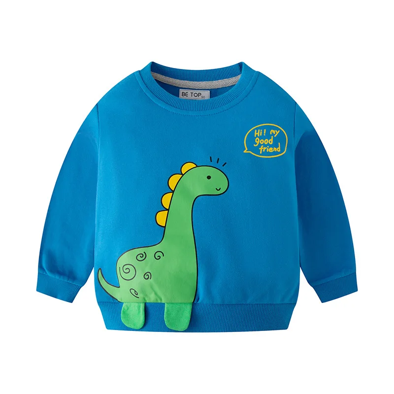

New Children's Hoodies Boy Long Sleeve Sweatshirts Autumn Baby Cartoon Dinosaur Boy Sweatshirts Pullover Kid Top