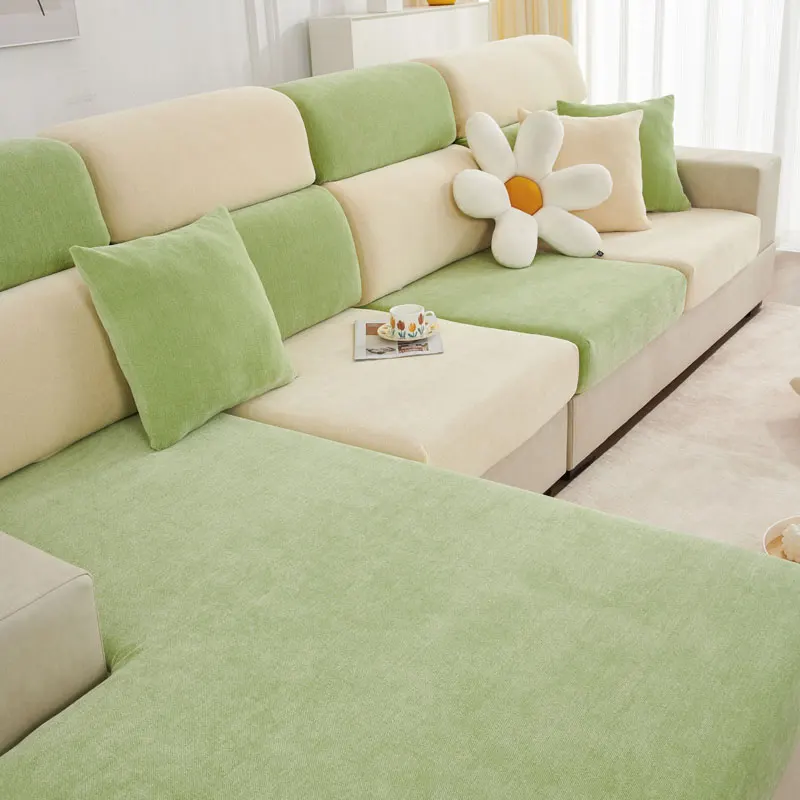 

Высокоэластичный чехол для подушки на сиденье, индивидуальная Подушка на 2, 3, 4 сиденья, чехол для дивана, протектор мебели из шенилла для кошек и детей