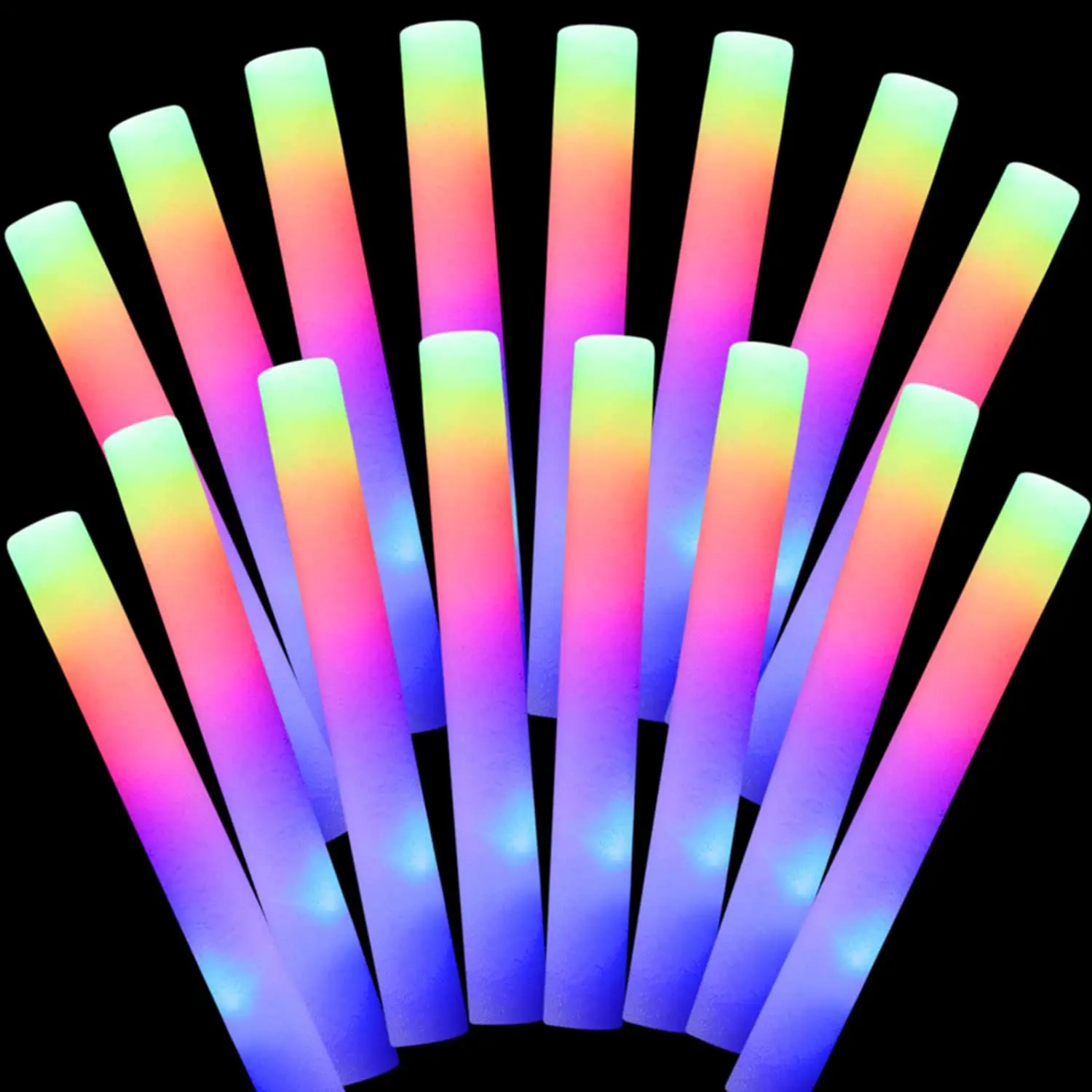 50Pcs/Lot Glow Sticks DIY LED Foam Stick LED Light Sticks Cheer Tube LED Glow In The Dark Light For Party Carnival Rave