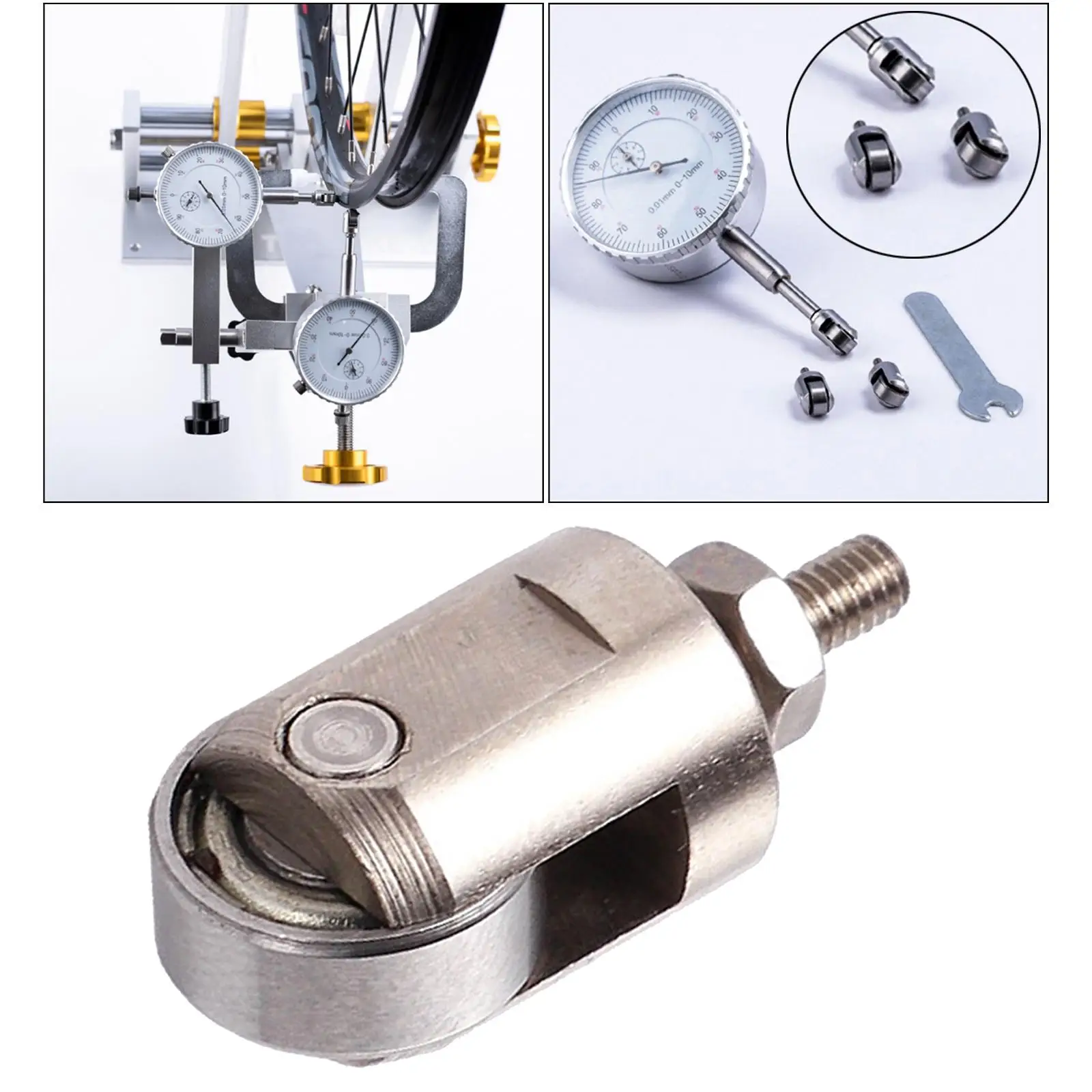 

Dial Indicator Contact Point Gauge Roller Bike Rim Tester Head Parts Probe