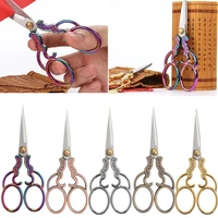 1pc european style sewing scissors gold stainless steel tailor scissor for needlework embroidery household sewing tools